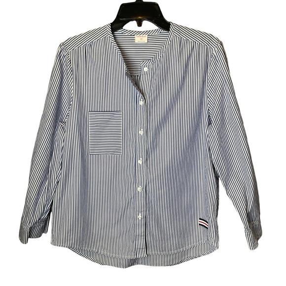 Cavan & Co Tops - Cavan & Co Made in USA Striped Cotton Button Up Top M